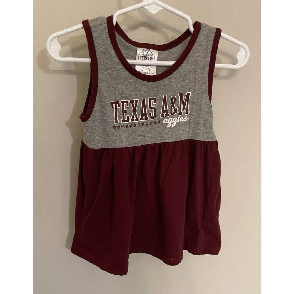 Texas A&M University Aggies Baby Girl Dress Clothes Outfit, Size 2T